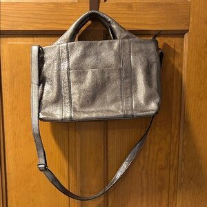 Latico Shimmering Silver Shoulder Bag